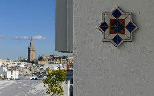 Terraza del Hotel Becquer, en Sevilla.